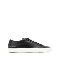 schwarze Leder niedrige Sneakers von Common Projects