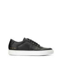 schwarze Leder niedrige Sneakers von Common Projects