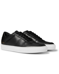 schwarze Leder niedrige Sneakers von Common Projects