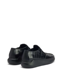 schwarze Leder niedrige Sneakers von Giuseppe Zanotti