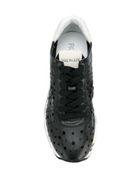 schwarze Leder niedrige Sneakers von Premiata