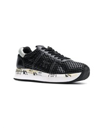 schwarze Leder niedrige Sneakers von Premiata