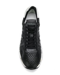 schwarze Leder niedrige Sneakers von Premiata