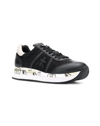 schwarze Leder niedrige Sneakers von Premiata