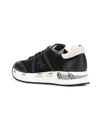 schwarze Leder niedrige Sneakers von Premiata