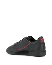 schwarze Leder niedrige Sneakers von adidas