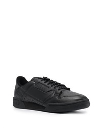 schwarze Leder niedrige Sneakers von Adidas By Pharrell Williams