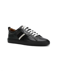 schwarze Leder niedrige Sneakers von Bally