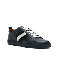 schwarze Leder niedrige Sneakers von Bally