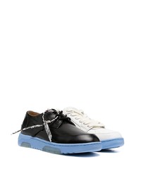 schwarze Leder niedrige Sneakers von Off-White