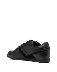 schwarze Leder niedrige Sneakers von BOSS