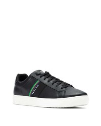 schwarze Leder niedrige Sneakers von PS Paul Smith