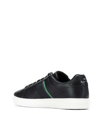 schwarze Leder niedrige Sneakers von PS Paul Smith