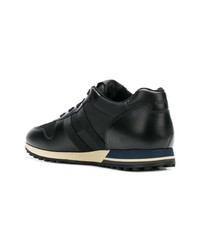 schwarze Leder niedrige Sneakers von Hogan