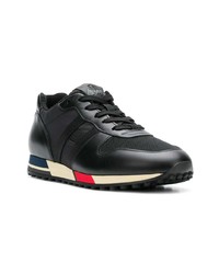 schwarze Leder niedrige Sneakers von Hogan