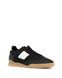 schwarze Leder niedrige Sneakers von PS Paul Smith