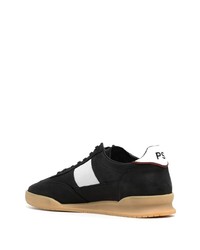 schwarze Leder niedrige Sneakers von PS Paul Smith