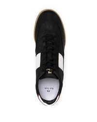 schwarze Leder niedrige Sneakers von PS Paul Smith