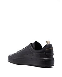 schwarze Leder niedrige Sneakers von Officine Creative