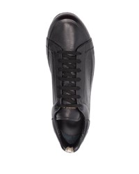 schwarze Leder niedrige Sneakers von Officine Creative