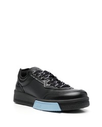 schwarze Leder niedrige Sneakers von Oamc