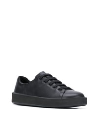 schwarze Leder niedrige Sneakers von Camper