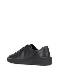 schwarze Leder niedrige Sneakers von Camper