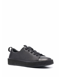 schwarze Leder niedrige Sneakers von Camper