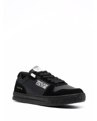 schwarze Leder niedrige Sneakers von VERSACE JEANS COUTURE