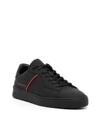 schwarze Leder niedrige Sneakers von Filling Pieces