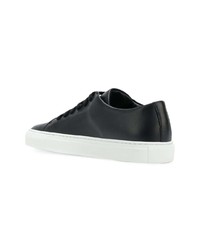 schwarze Leder niedrige Sneakers von Common Projects