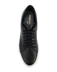 schwarze Leder niedrige Sneakers von Common Projects