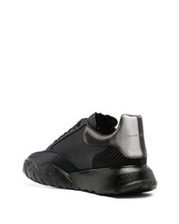 schwarze Leder niedrige Sneakers von Alexander McQueen