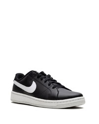 schwarze Leder niedrige Sneakers von Nike