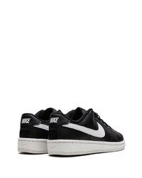 schwarze Leder niedrige Sneakers von Nike