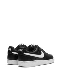 schwarze Leder niedrige Sneakers von Nike