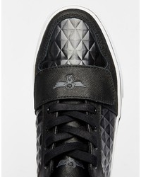 schwarze Leder niedrige Sneakers von Creative Recreation