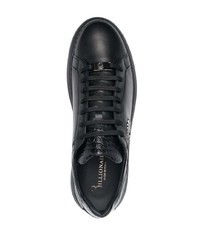 schwarze Leder niedrige Sneakers von Billionaire