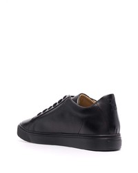 schwarze Leder niedrige Sneakers von Billionaire