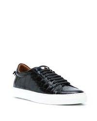 schwarze Leder niedrige Sneakers von Givenchy