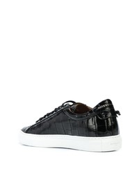 schwarze Leder niedrige Sneakers von Givenchy