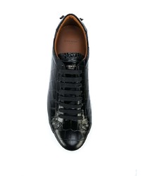 schwarze Leder niedrige Sneakers von Givenchy