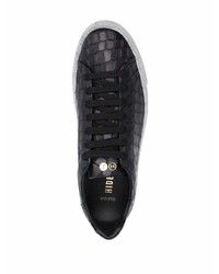 schwarze Leder niedrige Sneakers von Hide&Jack