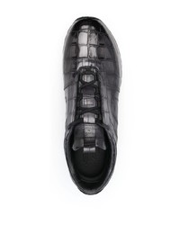 schwarze Leder niedrige Sneakers von Santoni