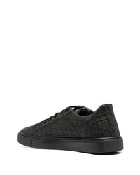 schwarze Leder niedrige Sneakers von Hide&Jack