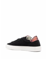 schwarze Leder niedrige Sneakers von Hide&Jack