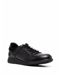 schwarze Leder niedrige Sneakers von Casadei