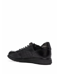 schwarze Leder niedrige Sneakers von Casadei