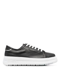 schwarze Leder niedrige Sneakers von Cult