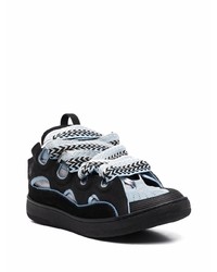 schwarze Leder niedrige Sneakers von Lanvin